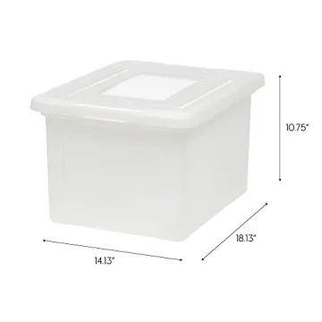 IRIS USA File Box Organizer for Letter Legal Sizes - 4 Pack