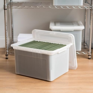 IRIS USA File Box Organizer for Letter Legal Sizes - 4 Pack