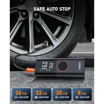 Tire Inflator Portable Air Compressor, 150PSI Fast Air Pump for Car Tires, Dual Power Bike Air Pump, Cordless Tire Pump with Digital Pressure Gauge for Cars, Motorcycles, Bicycles, Balls and More
