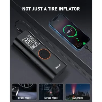 Tire Inflator Portable Air Compressor, 150PSI Fast Air Pump for Car Tires, Dual Power Bike Air Pump, Cordless Tire Pump with Digital Pressure Gauge for Cars, Motorcycles, Bicycles, Balls and More