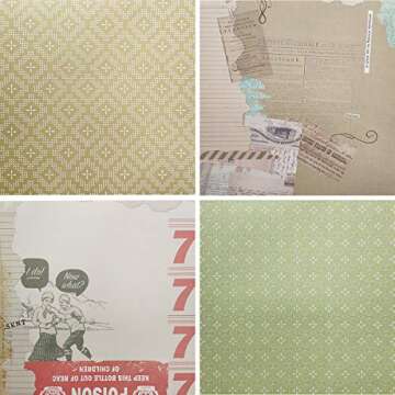 levylisa 8x8 Cardstock Paper Pad - Vibrant Floral Scrapbook Sheets for Creative Projects