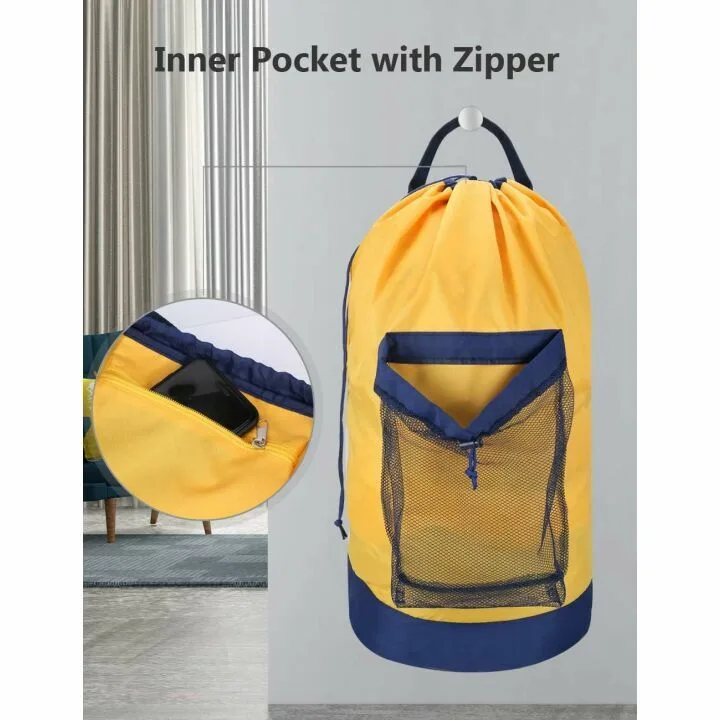 Dalykate Nylon Laundry Backpack with Shoulder Straps