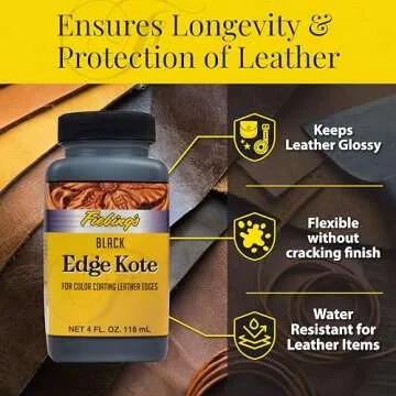 Fiebing's Edge Kote Leather Edge Paint - 4oz Black