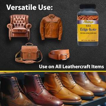 Fiebing's Edge Kote Leather Edge Paint - 4oz Black