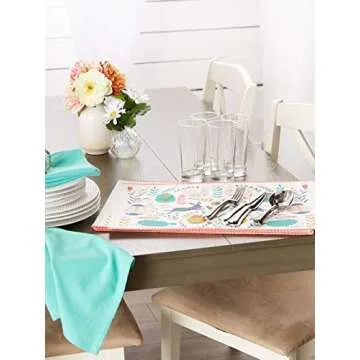 DII Easter Folk Collection Placemat Set for Festive Dining