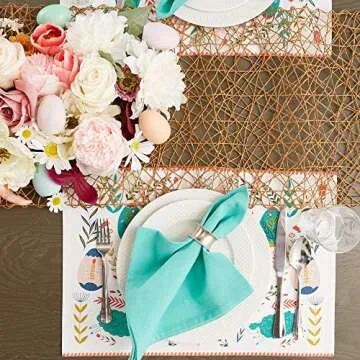 DII Easter Folk Collection Placemat Set for Festive Dining