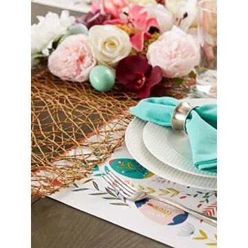 DII Easter Folk Collection Placemat Set for Festive Dining