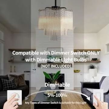 Blinghy 12 inch Crystal Chandelier for Modern Homes