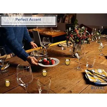 Royal Imports Gold Mercury Glass Votive Candle Holder, Table Centerpiece Tealight Decoration for Elegant Dinner, Party, Wedding, Holiday, Set of 36 (Unfilled)