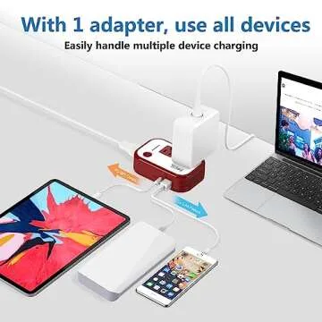 Travel Voltage Converter 220V to 110V-FOVAL Step Down Power Converter International Travel Adapter with USB-C Port 18W-[Outlet Converter US to Europe, Italy, UK, AU, Use for USA Appliance in Overseas]