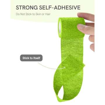 FriCARE Self Adhesive Bandage Wrap, Medical Tape in First Aid Kit, Cohesive Bandages for Wounds Sport Vet, FSA/HSA Eligible, 2 Inches X 5 Yards 6 Rolls, Rainbow