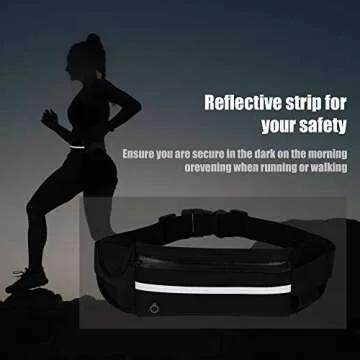Running Belt [Waist] [Pack]s,[Workout] Fanny [Pack],Ultra Light Bounce Free [Waist] Pouch Fitness Belt Sport for Women Men,Adjustable Waistband Bag for All Kinds of Phone (Black)