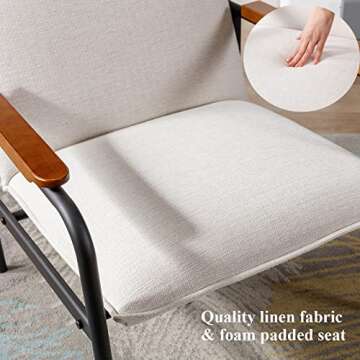 DUOMAY Stylish Mid-Century Accent Chair Set of 2