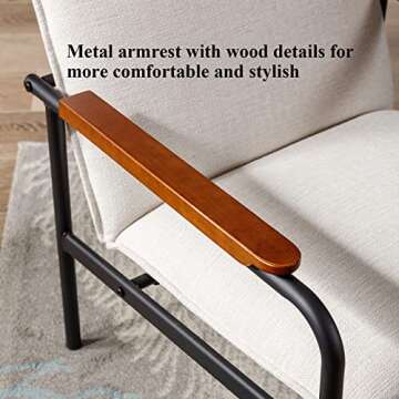 DUOMAY Stylish Mid-Century Accent Chair Set of 2