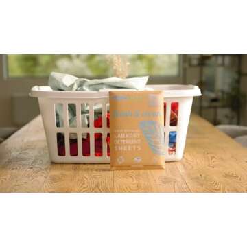 Homevative Laundry Detergent Sheets, 30 Sheets, Up to 60 Loads, Easy Dissolve, Fresh & Clean, Eco pa...