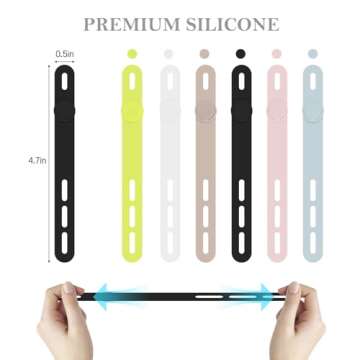 Donruby 30Pcs Silicone Cable Ties - Reusable & Washable with Adjustable Locking Buckle Design, High ...