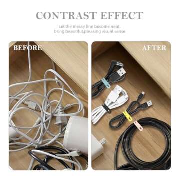 Donruby Silicone Cable Ties 30Pcs - Colorful & Reusable