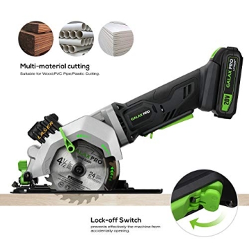 GALAX PRO Mini Circular Saw with Laser Guide and Dual Blades