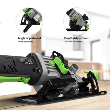 GALAX PRO Mini Circular Saw with Laser Guide and Dual Blades