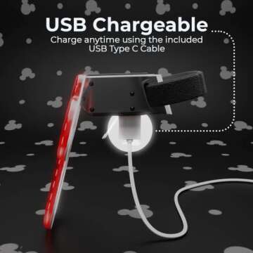 Disney Minnie Mouse LED Bike/Scooter Light - IPX4 Weather Resistant with 6 Light Modes- Disney Bicycle Accessories for Road/Electric/Cycling/Hybrid/Mountain Bike and More