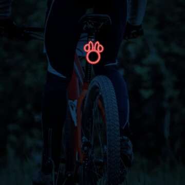 Disney Minnie Mouse LED Bike/Scooter Light - IPX4 Weather Resistant with 6 Light Modes- Disney Bicycle Accessories for Road/Electric/Cycling/Hybrid/Mountain Bike and More
