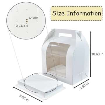 Hzzycaxli 8pcs Portable Cake Pop Holder Boxes,Cake Pop Boxes Packaging, Cake Pop Display Stand with Clear Window,white Cakesicle boxes