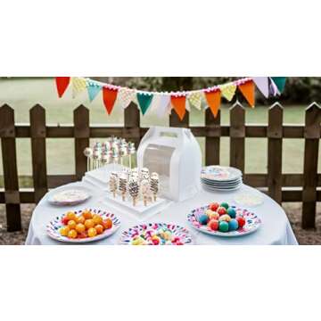 Hzzycaxli 8pcs Portable Cake Pop Holder Boxes,Cake Pop Boxes Packaging, Cake Pop Display Stand with Clear Window,white Cakesicle boxes
