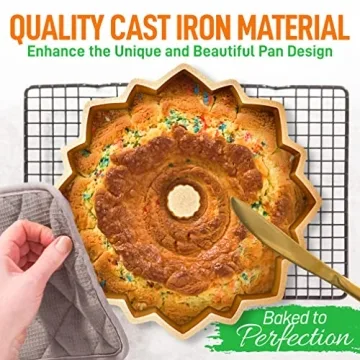 NutriChef 9-Inch Non-Stick Bundt Cake Pan for Perfect Baking