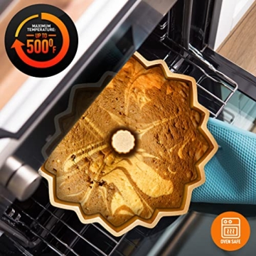 NutriChef 9-Inch Non-Stick Bundt Cake Pan for Perfect Baking