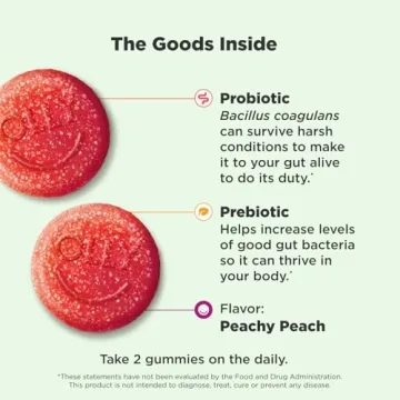 OLLY Probiotic + Prebiotic Gummies for Digestive Health