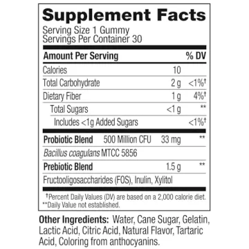 OLLY Probiotic + Prebiotic Gummies for Digestive Health