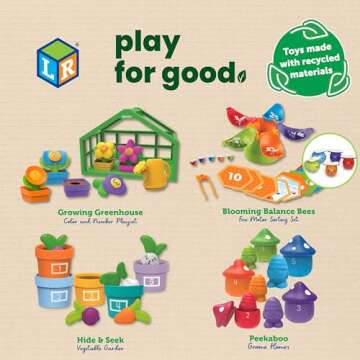 Learning Resources Peekaboo Gnome Homes,15 Pieces, Ages 18 Month+, Preschool Learning Activities, Toddler Learning Toys 2-4, Montessori Toys