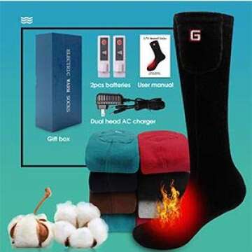 MMlove Heated Socks - 3 Heating Settings for Winter Comfort