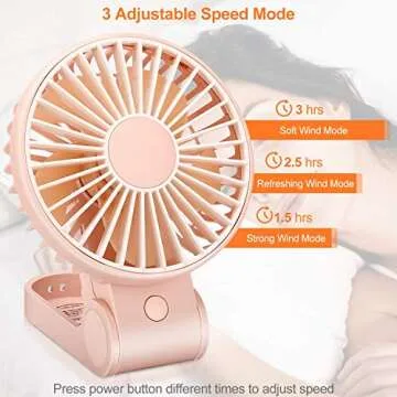TriPole Compact Handheld Fan - USB Portable, Rechargeable