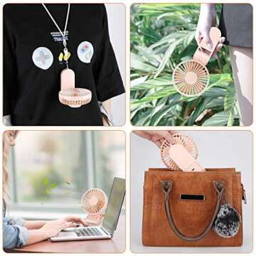 TriPole Compact Handheld Fan - USB Portable, Rechargeable