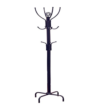 Frenchi Home Furnishing CR002 Coat Rack – 12 Hooks, Black, Stylish and Sturdy Design