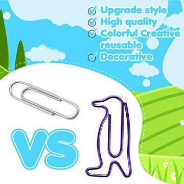 Penguin Shaped Paper Clips Small Cute Animal Shaped Bookmarks Paper Clips Funny Office School Supplies Christmas Birthday Gifts for Penguin Lovers Women Kids Coworkers Teachers Penguin Gifts(30PCS)