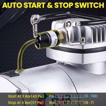 OPHIR 3L Air Tank Kit with Adapters Tube for DIY Airbrush Compressor, Black Air Tank Conversion Kit for Hobby Model Air Compressor Storage Tank