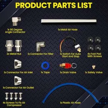 OPHIR 3L Air Tank Kit with Adapters Tube for DIY Airbrush Compressor, Black Air Tank Conversion Kit for Hobby Model Air Compressor Storage Tank
