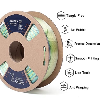 Shiny Silk Multicolor Rainbow PLA Filament for 3D Printing