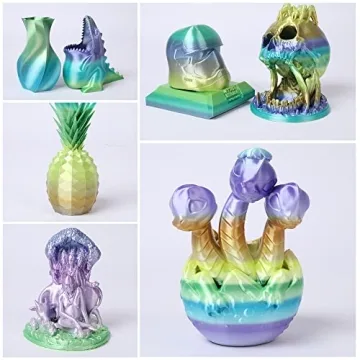 Shiny Silk Multicolor Rainbow PLA Filament for 3D Printing