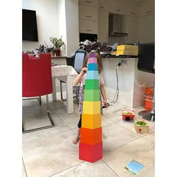TOWO Wooden Stacking Boxes Educational Toy for Toddlers