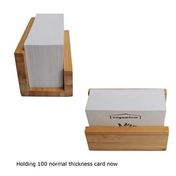 Elegant Bamboo Business Card Holder for Professional Spaces