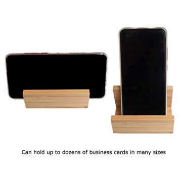 Elegant Bamboo Business Card Holder for Professional Spaces