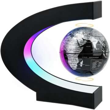 Magnetic Levitating Globe with LED Light - Cool Desk Gadget