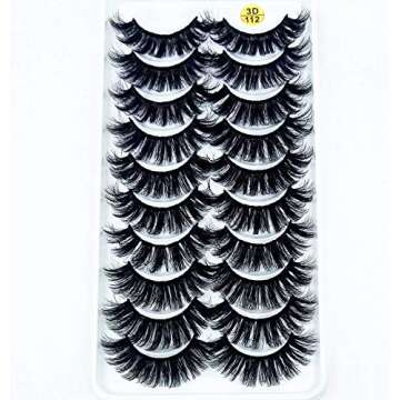 HBZGTLAD 38 Styles 10 pairs natural false eyelashes fake lashes long makeup 3d mink lashes extension...
