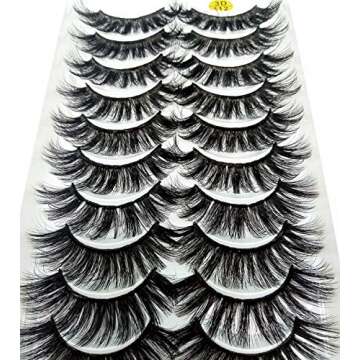 HBZGTLAD 38 Styles 10 pairs natural false eyelashes fake lashes long makeup 3d mink lashes extension eyelash mink eyelashes for beauty (3D112)