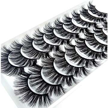 HBZGTLAD 38 Styles 10 pairs natural false eyelashes fake lashes long makeup 3d mink lashes extension eyelash mink eyelashes for beauty (3D112)