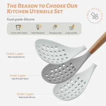 Hvygss Kitchen Cooking Utensils Set - 26 Pcs of Stylish & Heat Resistant Kitchen Tools