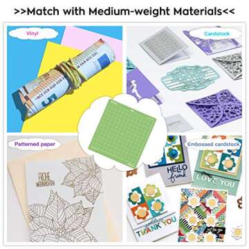 HTVRONT Standard Grip Cutting Mat for Cricut, 6 Pack Cutting Mat 12x12 for Cricut Explore Air 2/Air/...